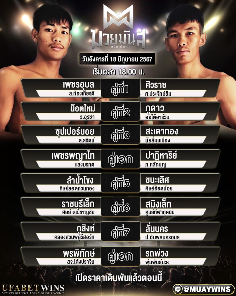 มวยวันนี้ ศึกมวยมันสนั่นเมือง 18/06/67