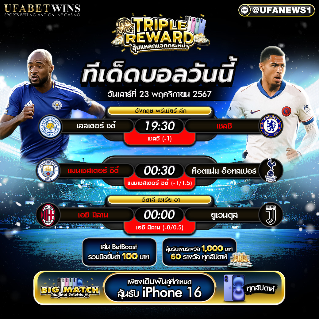 ทีเด็ดบอล วิเคราะห์บอลวันนี้ 23/11/2567