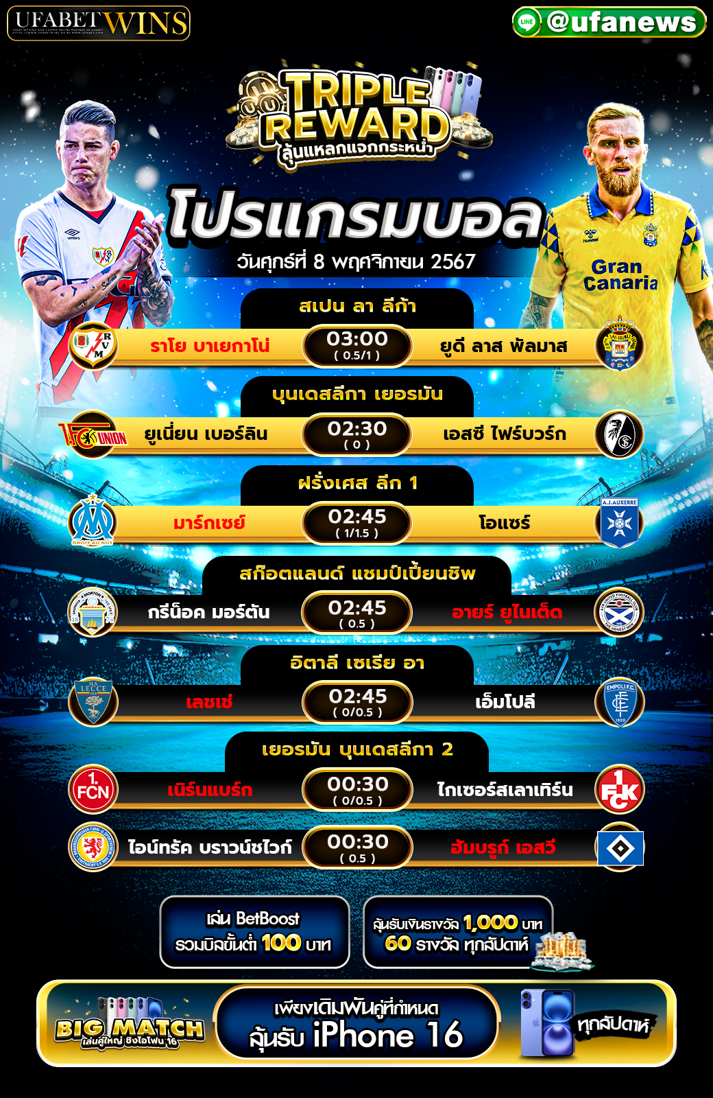 โปรแกรมฟุตบอล