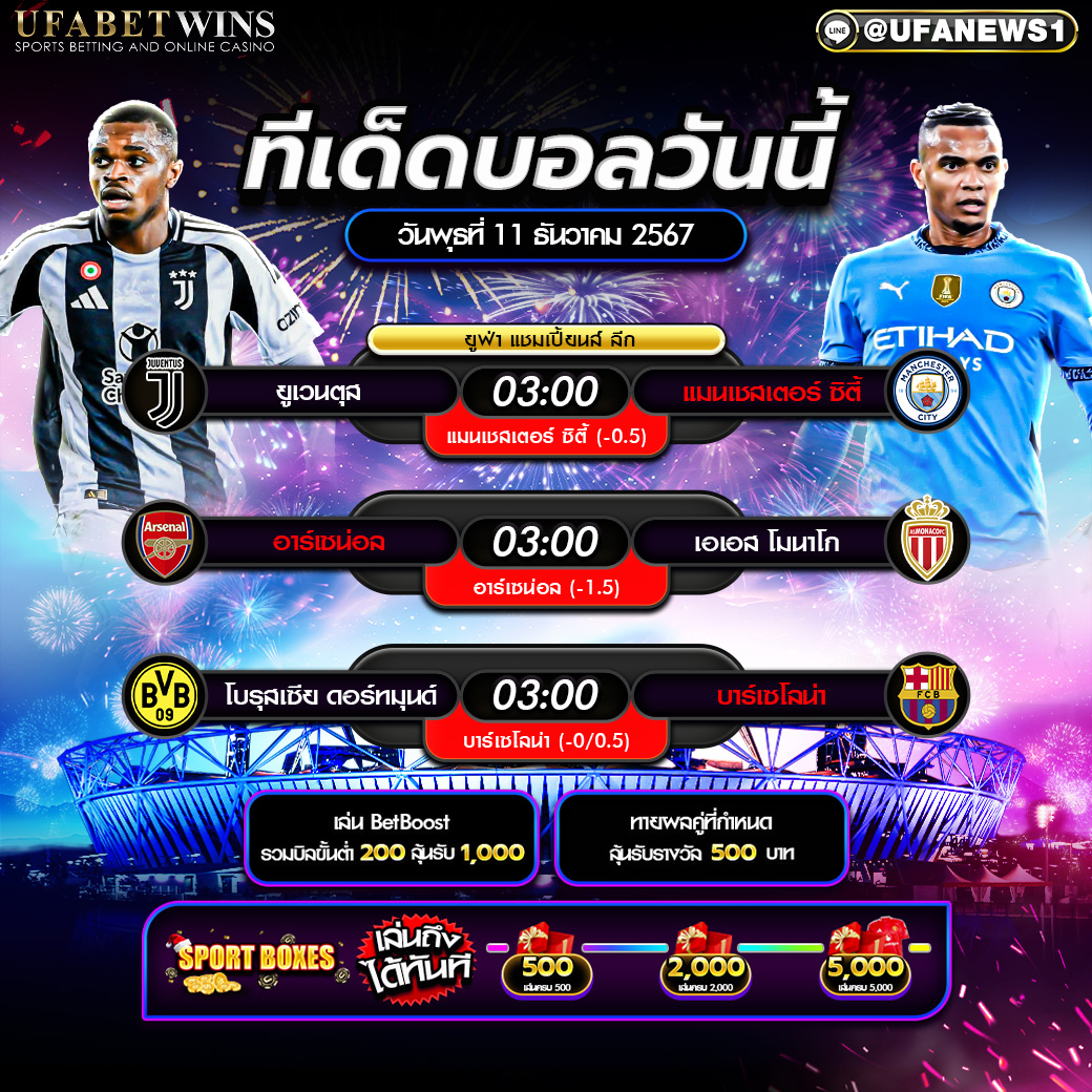 ทีเด็ดบอล วิเคราะห์บอลวันนี้ 11/12/2567