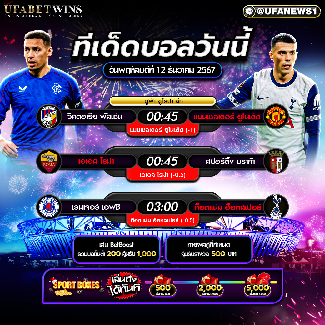 ทีเด็ดบอล วิเคราะห์บอลวันนี้ 12/12/2567