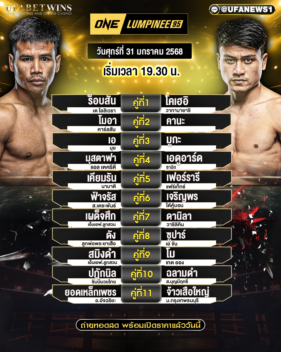มวยวันนี้ ศึกวันแชมเปียนชิพลุมพินี 31/01/68