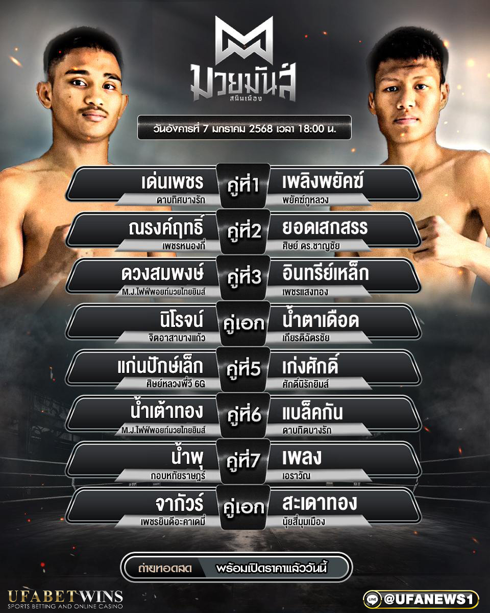 มวยวันนี้ ศึกมวยมันส์สนั่นเมือง 07/01/68