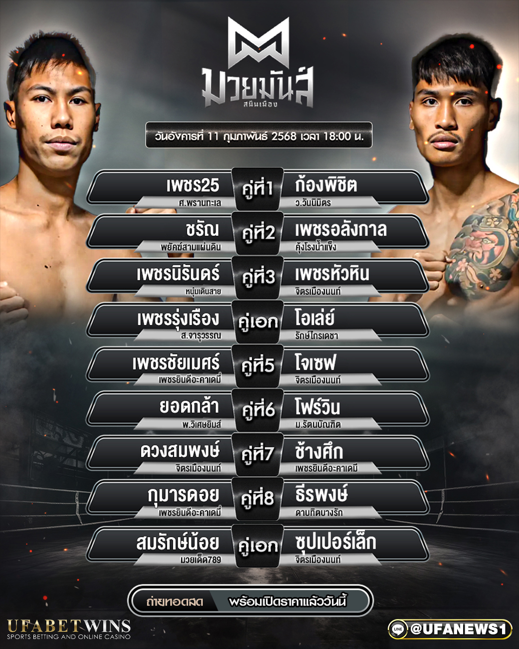 มวยวันนี้ ศึกมวยมันสนั่นเมือง 11/02/68