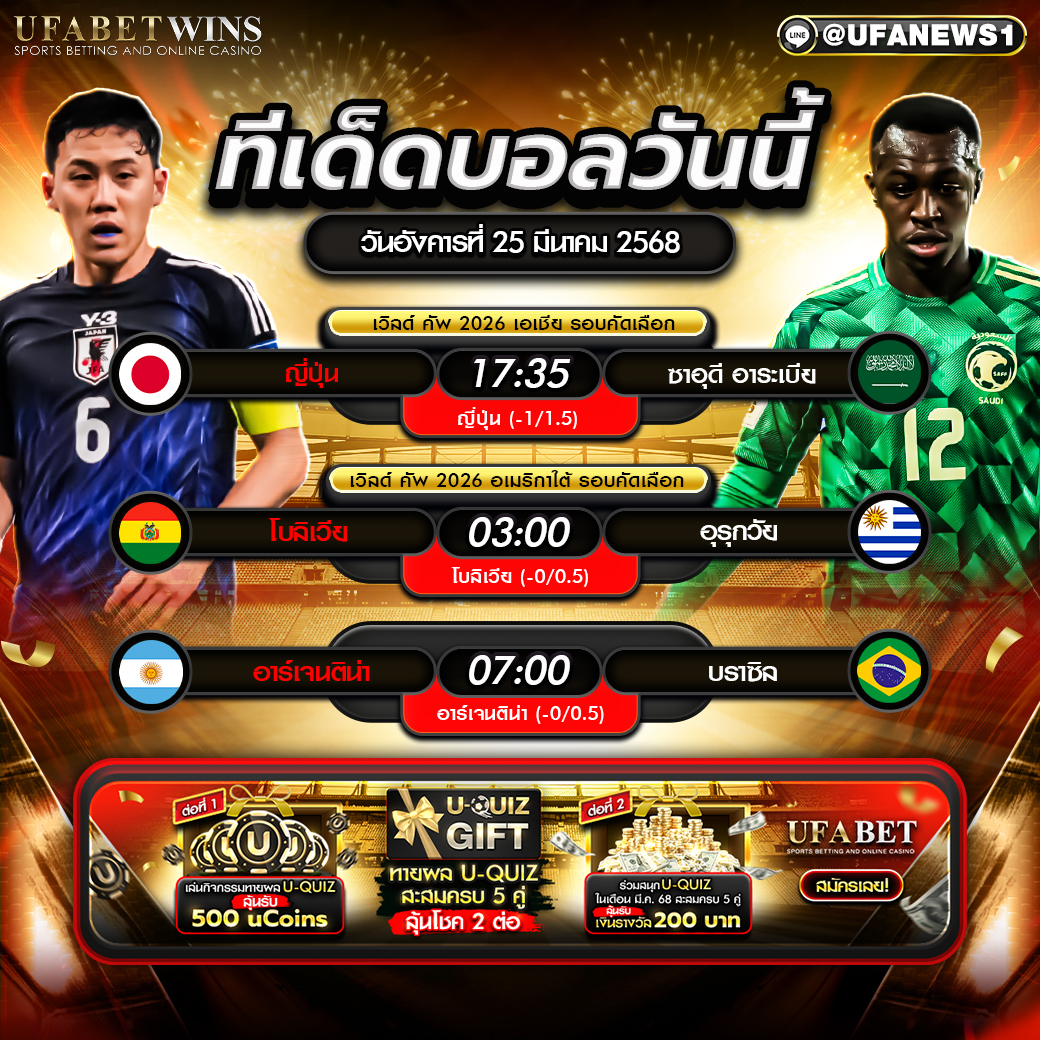 ทีเด็ดบอล วิเคราะห์บอลวันนี้ 25 มีนาคม 2568