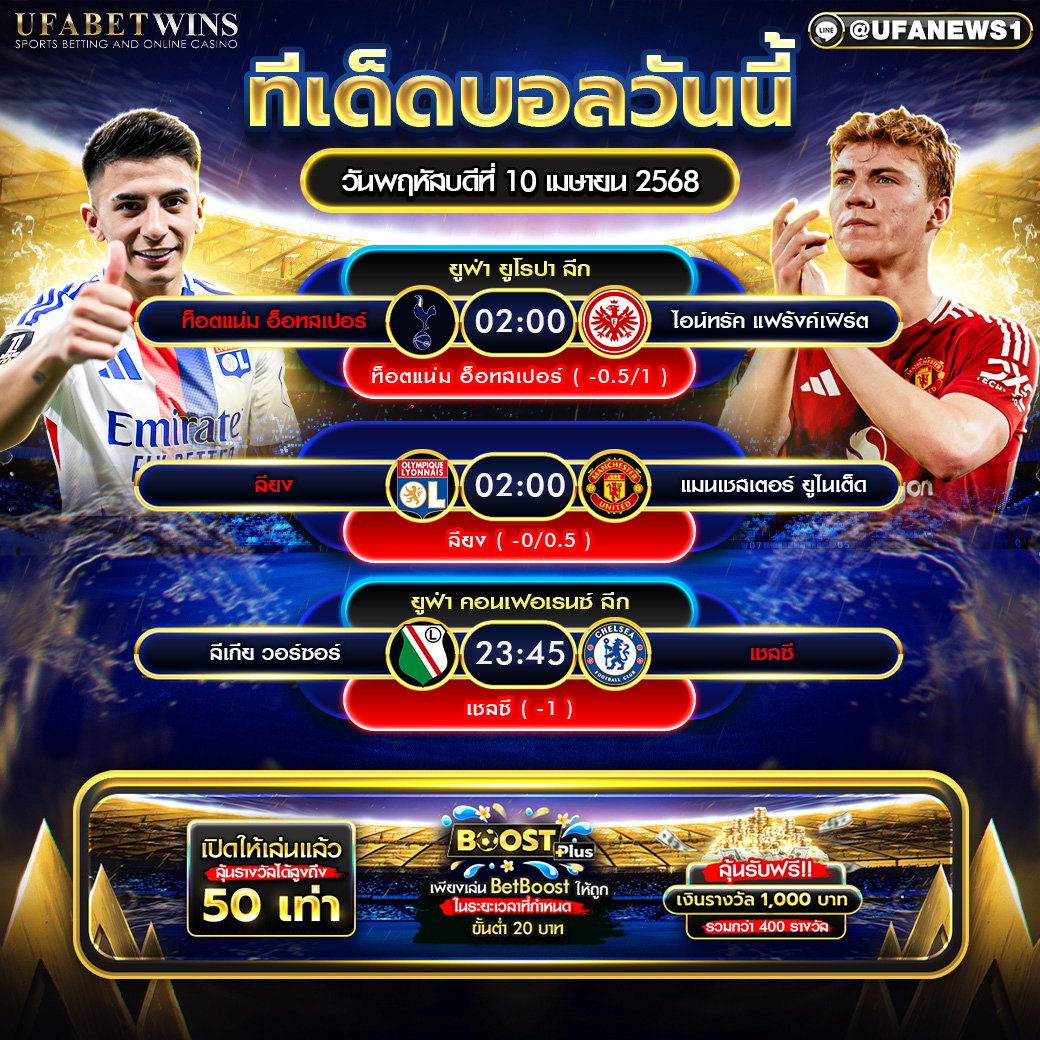 ทีเด็ดบอล วิเคราะห์บอลวันนี้ 10 เมษายน 2568