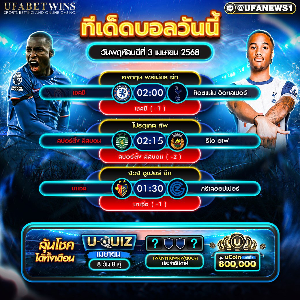 ทีเด็ดบอล วิเคราะห์บอลวันนี้ 3 เมษายน 2568