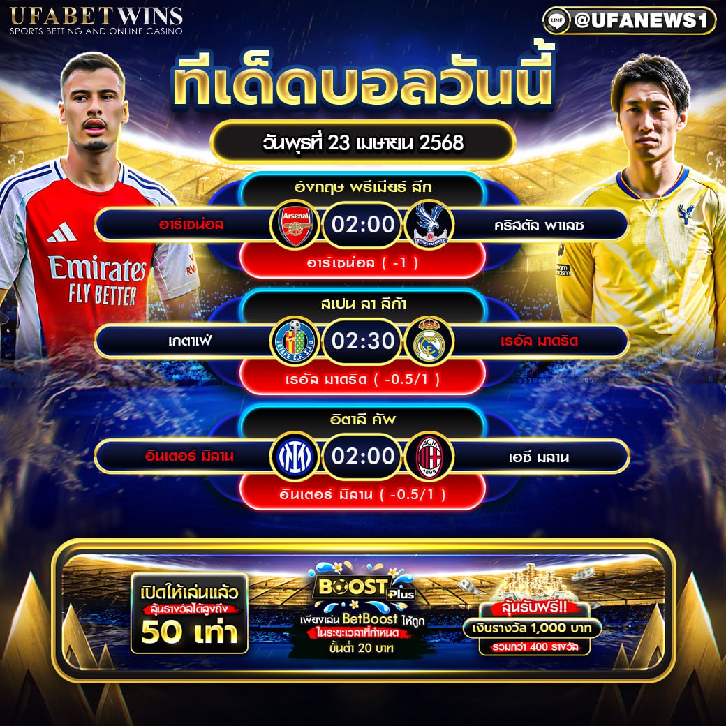ทีเด็ดบอล วิเคราะห์บอล วันที่ 23 เมษายน 2568
