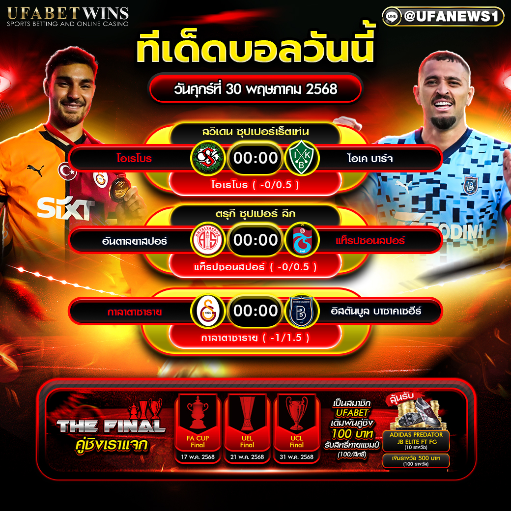 วิเคราะห์บอล วันที่ 30 พฤษภาคม 2568
