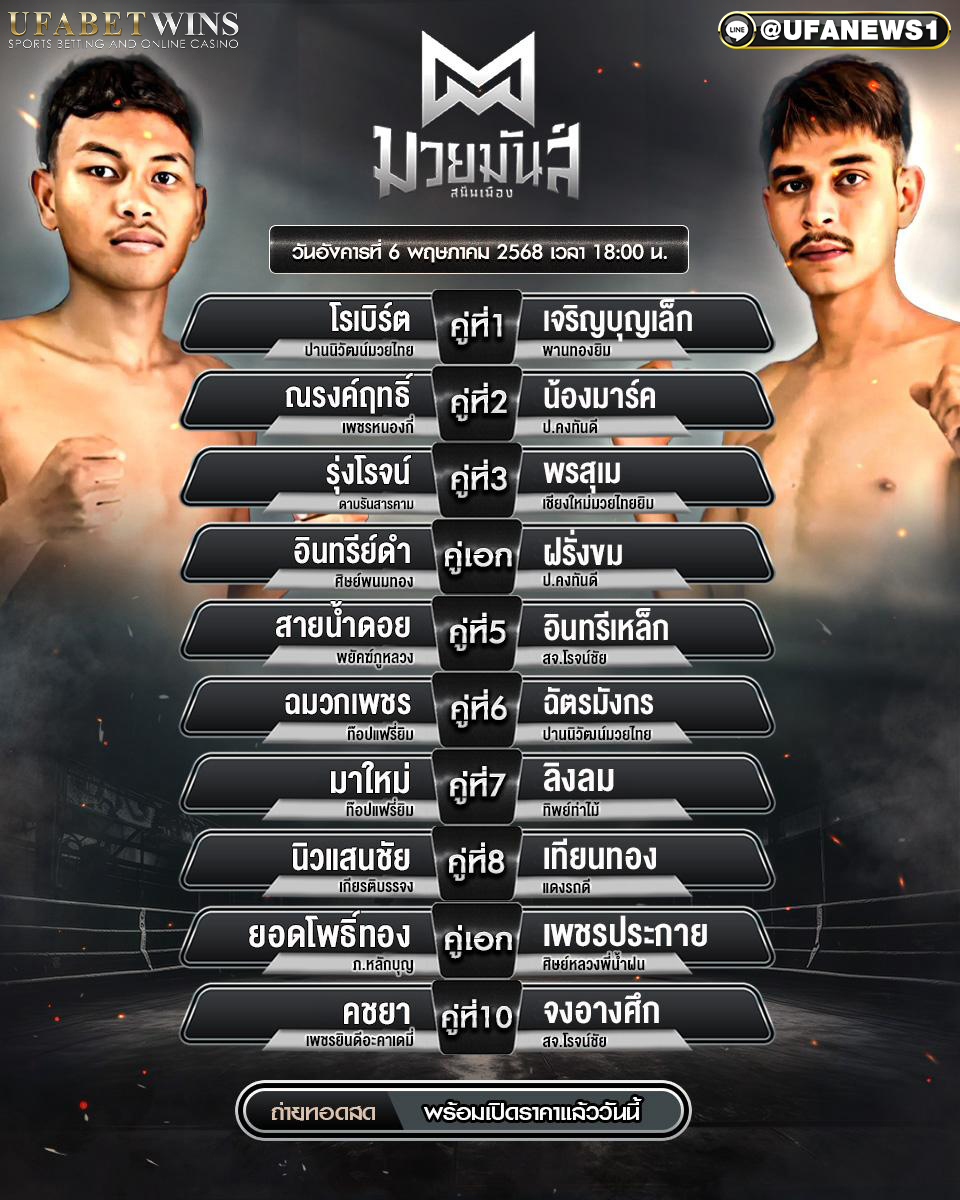 มวยวันนี้ ศึกมวยมันส์สนั่นเมือง 06/05/68