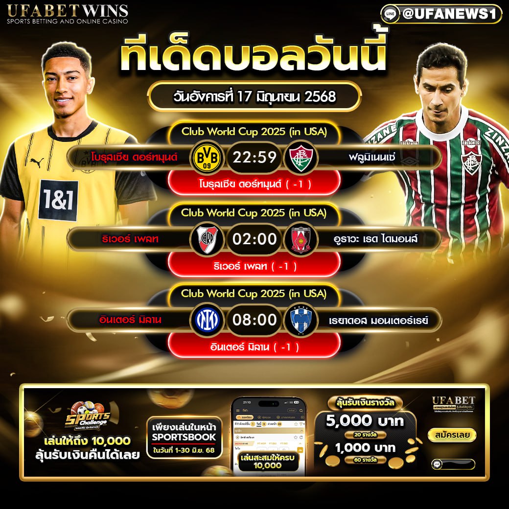 วิเคราะห์บอล วันที่ 17 มิถุนายน 2568