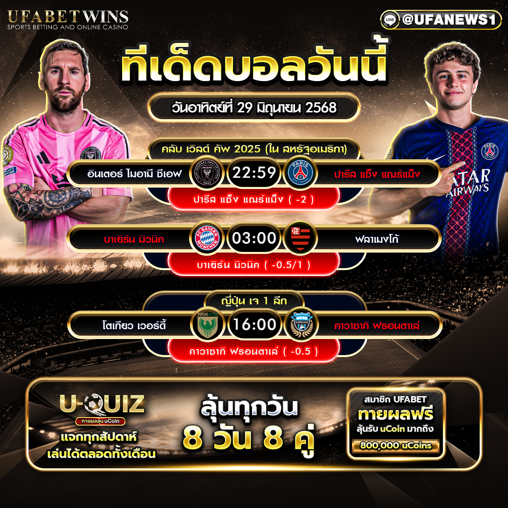 วิเคราะห์บอล วันที่ 29 มิถุนายน 2568