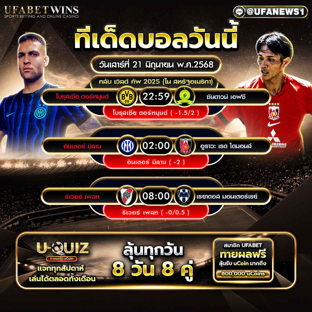 วิเคราะห์บอล วันที่ 21 มิถุนายน 2568