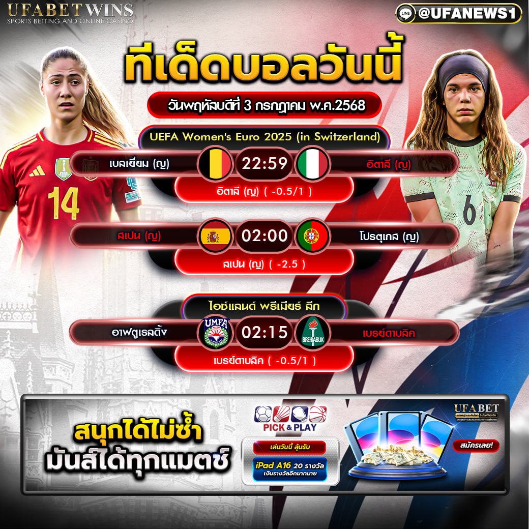 วิเคราะห์บอล วันที่ 3 กรกฎาคม 2568