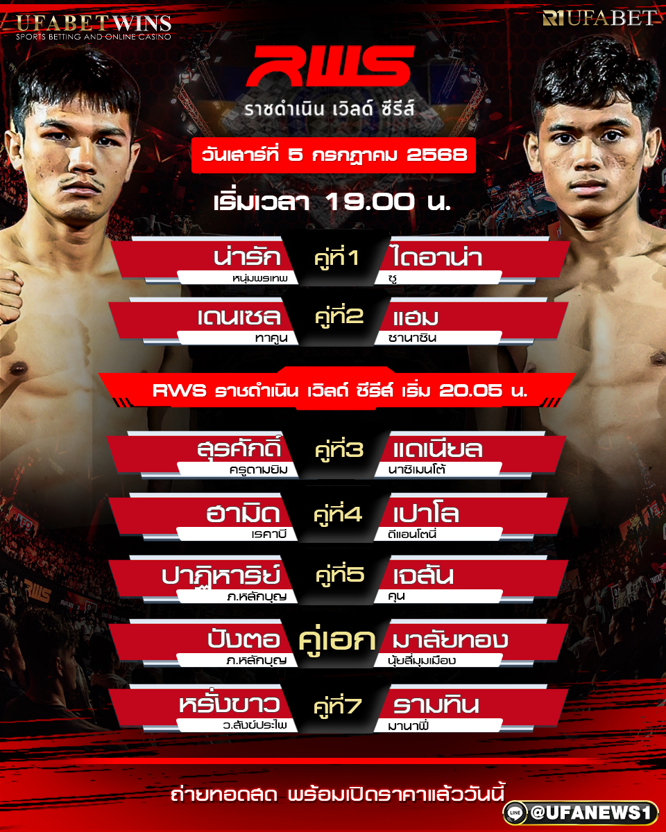 มวยวันนี้ ศึกราชดำเนิน เวิลด์ ซีรี่ 05/07/68
