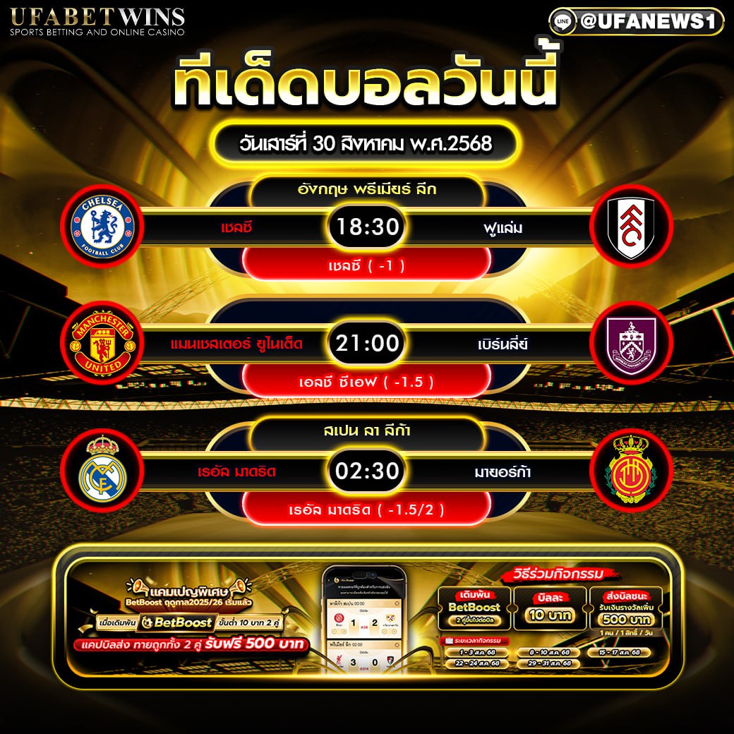 วิเคราะห์บอล วันที่ 30 สิงหาคม 2568