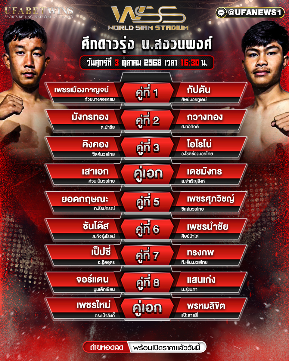 มวยวันนี้ ศึกดาวรุ่ง น.สงวนพงศ์ 03/10/68