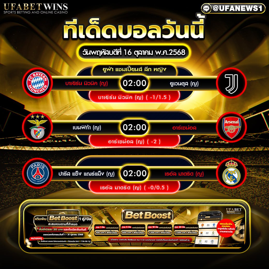 วิเคราะห์บอล วันที่ 16 ตุลาคม 2568