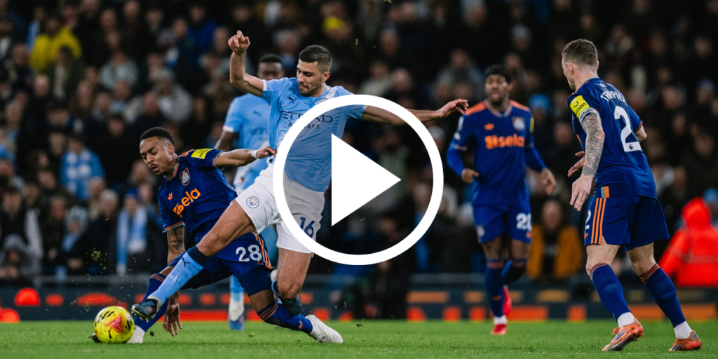 ไฮไลท์บอล แมนเชสเตอร์ซิตี้ 2-1 นิวคาสเซิ่ล: โอไรลี่ย์เหมาสองครึ่งแรก ฮอลล์ยิงตีเสมอไม่ทันไร ฮาแลนด์เปิดให้โหม่งประตูชัย ก่อนดอนนารุมม่าเซฟปิดเกม (21 ก.พ. 2026)